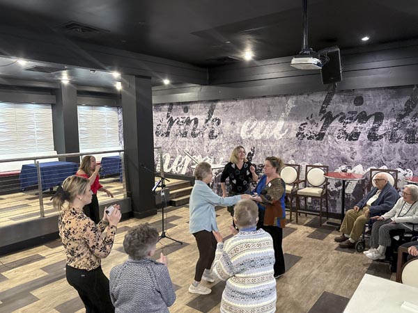 elderly people dancing