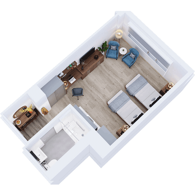 Regency Shared Floor Plans designed by Courtyard Luxury Senior Living in Clinton, NJ